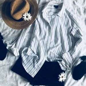 Striped Button Up Blouse